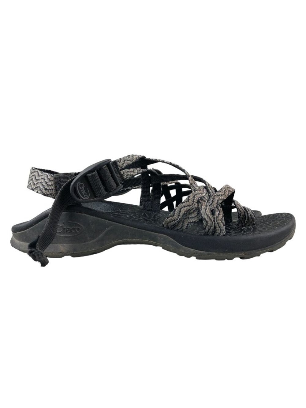 Chaco Women's Size 8 Multi Strap Z Grey Black Open Toe Outdoor Water Sandals